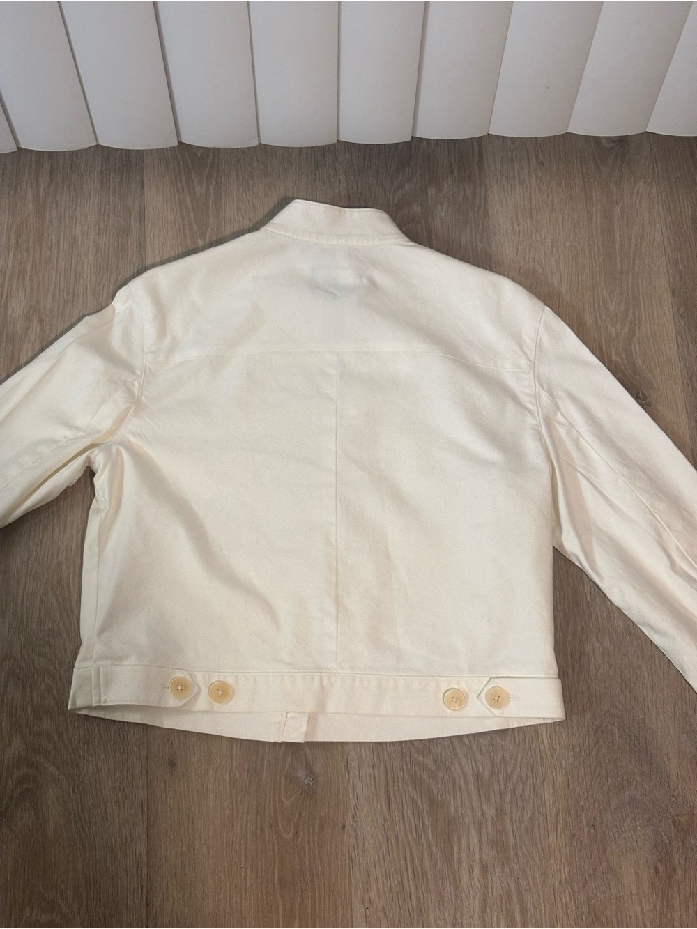 White Utility Jacket - Lightweight Button Front - Picture 3 of 3